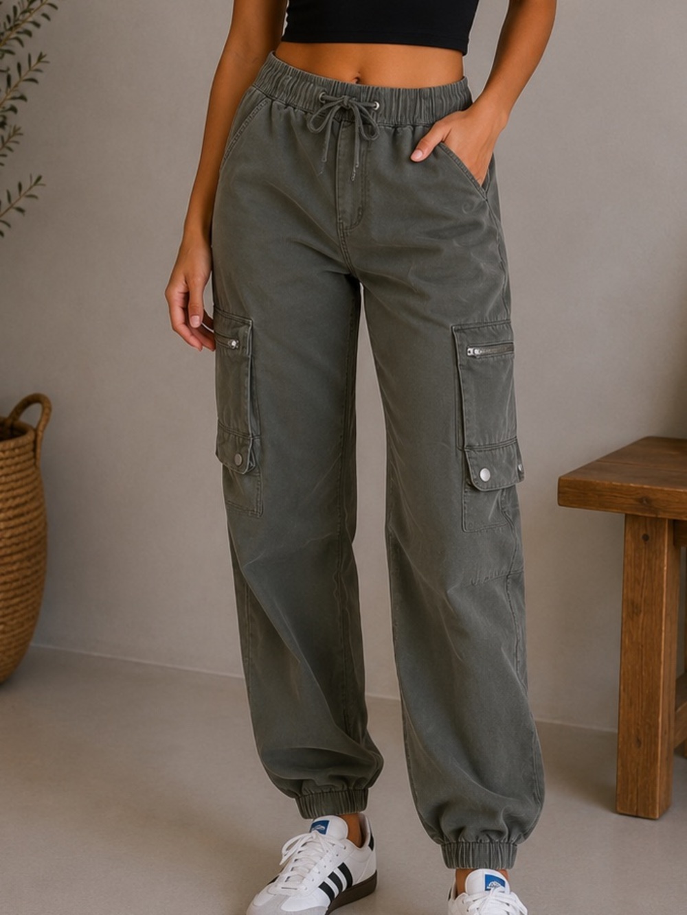Banana Republic Olive Green Cargo Jogger Pants